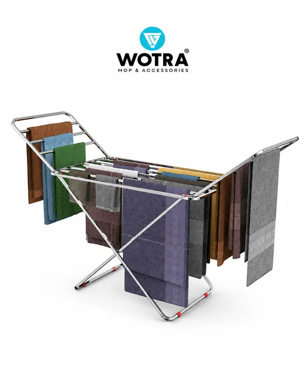 WOTRA_Stainless_Steel-Pro_Folding_Cloth_Drying_Stand,_Heavy_Base_Foldable_Laundry_Drying_Rack_for_Indoor_Outdoor_Balcony_Use