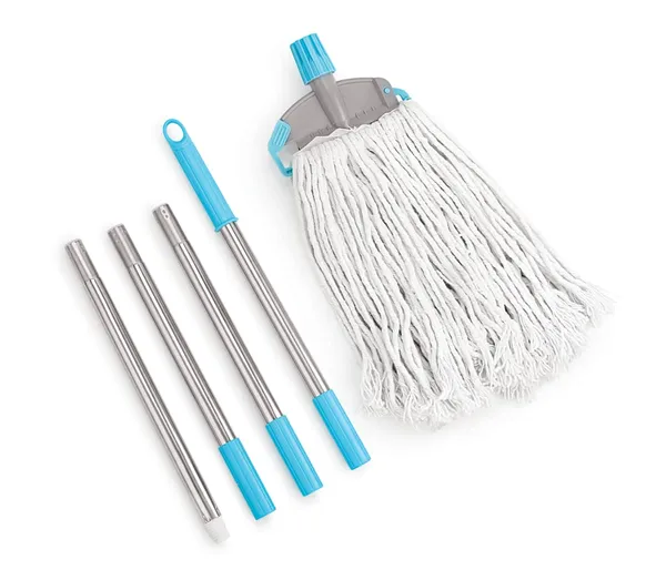 Wotra_Hector_Clip_N_Fit_6-Inch_Cotton_Mop,_1_Piece_(White_&_Blue)