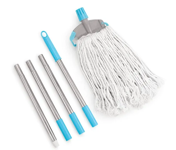 Wotra_Hector_Clip_N_Fit_6-Inch_Cotton_Mop,_1_Piece_(White_&_Blue)
