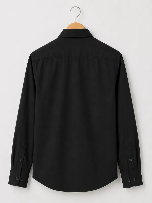 VRUGO_Men's_Classic_Black_Full_Sleeve_Formal_Shirt