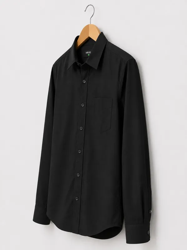 VRUGO_Men's_Classic_Black_Full_Sleeve_Formal_Shirt