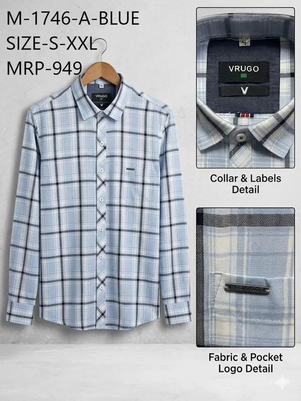 VRUGO_Men's_Sky_Blue_Checked_Full_Sleeve_Shirt_|_Classic_Windowpane_Check_Casual_Shirt