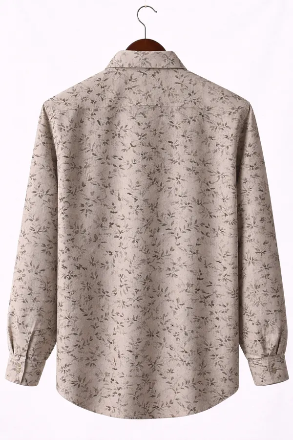 Floral_Print_Long_Sleeve_Cotton_Shirt_For_Men