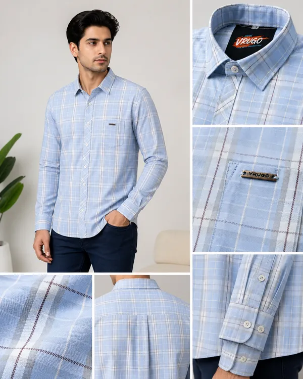 VRUGO_Men's_Sky_Blue_Checked_Full_Sleeve_Premium_Casual_Shirt