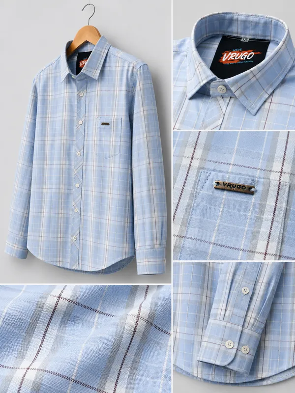 VRUGO_Men's_Sky_Blue_Checked_Full_Sleeve_Premium_Casual_Shirt