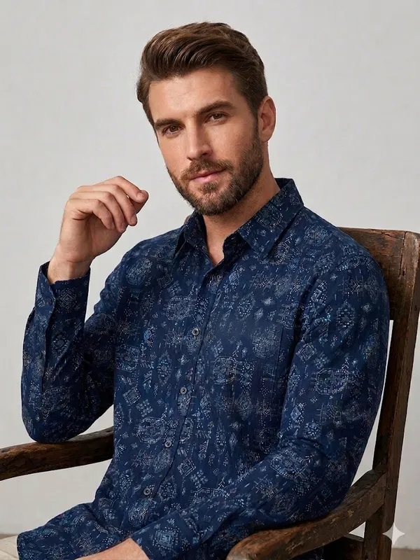 Mens_Printed_Full_Sleeve_Casual_Shirt_By_Vrugo