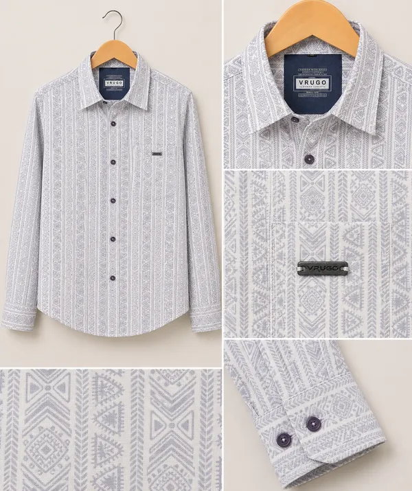 VRUGO_Men's_White_Geometric_Printed_Full_Sleeve_Casual_Shirt