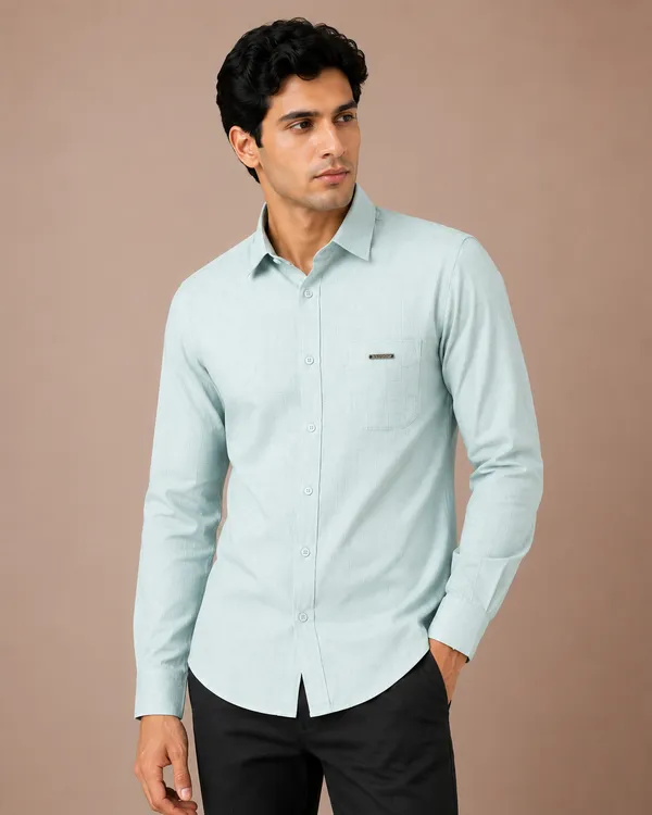 VRUGO_Men's_Ocean_Green_Textured_Full_Sleeve_Formal_Shirt_|_Premium_Regular_Fit_Shirt