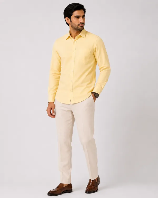VRUGO_Men's_Pastel_Yellow_Full_Sleeve_Formal_Shirt_|_Premium_Solid_Regular_Fit_Shirt