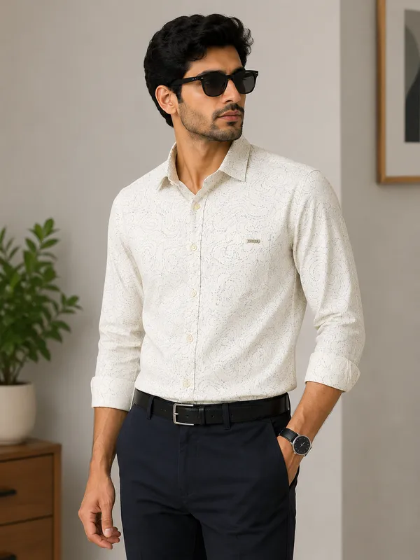 VRUGO_Men's_Cream_Abstract_Printed_Full_Sleeve_Shirt_|_Premium_Regular_Fit_Casual_&_Party_Wear_Shirt