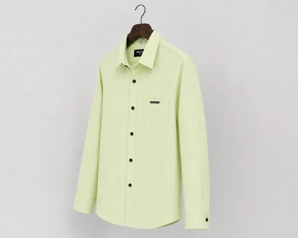 VRUGO_Men's_Light_Lime_Green_Textured_Full_Sleeve_Formal_Shirt_|_Premium_Regular_Fit_Shirt_with_Metal_Logo