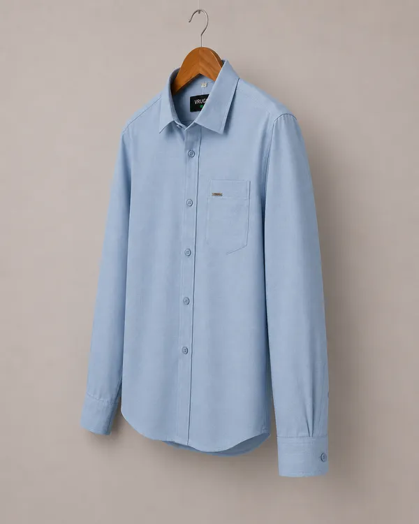 VRUGO_Men's_Sky_Blue_Textured_Full_Sleeve_Shirt_|_Premium_Regular_Fit_Casual_&_Formal_Wear