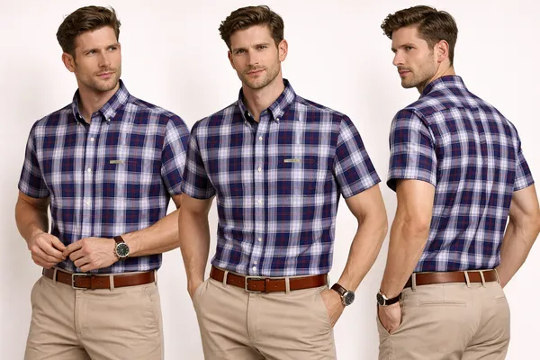 Premium_Cotton_Indigo_Blue_Short_Sleeve_Shirt_for_Everyday_Wear