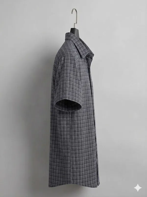 Premium_Cotton_Indigo_Dark_Grey_Half_Sleeve_Shirt_�_Lightweight_&_Stylish