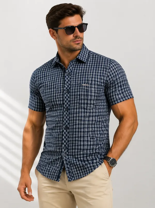 Premium_Cotton_Indigo_White_Half_Sleeve_Shirt_�_Soft_&_Breathable