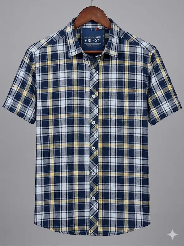 Premium_Cotton_Indigo_Lemon_Half_Sleeve_Shirt_�_Soft_&_Breathable