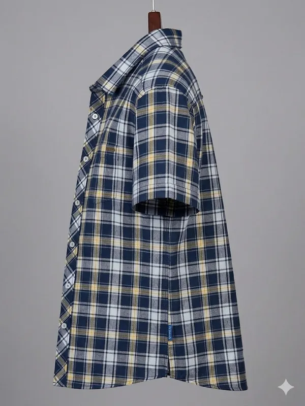 Premium_Cotton_Indigo_Lemon_Half_Sleeve_Shirt_�_Soft_&_Breathable