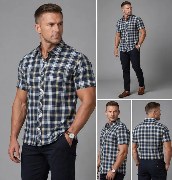 Premium_Cotton_Indigo_Lemon_Half_Sleeve_Shirt_�_Soft_&_Breathable