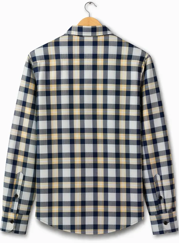 Premium_Cotton_Cream_Check_Pattern_Shirt_�_Comfortable_&_Breathable
