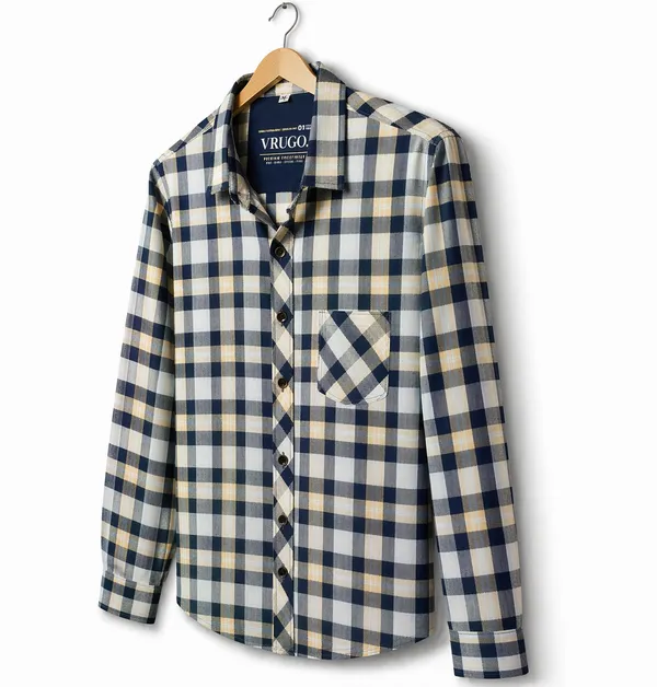 Premium_Cotton_Cream_Check_Pattern_Shirt_�_Comfortable_&_Breathable