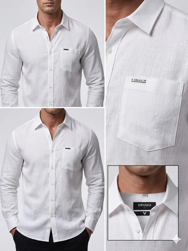 Men�s_White_Linen_Full_Sleeve_Shirt_|_Natural_Fabric_|_Slim_Fit_|_Summer_Wear