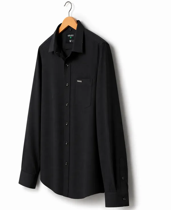 Men�s_Black_Full_Sleeve_Shirt_|_Cotton_Blend_|_Slim_Fit_|_Casual_&_Formal_Wear