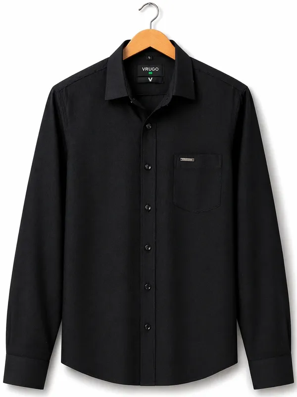 Men�s_Black_Full_Sleeve_Shirt_|_Cotton_Blend_|_Slim_Fit_|_Casual_&_Formal_Wear