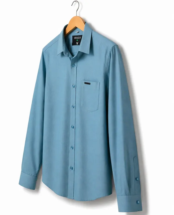 Men�s_Blue_Full_Sleeve_Shirt_|_Cotton_Blend_|_Slim_Fit_|_Casual_&_Formal_Wear