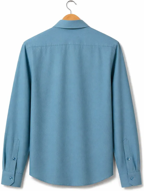 Men�s_Blue_Full_Sleeve_Shirt_|_Cotton_Blend_|_Slim_Fit_|_Casual_&_Formal_Wear