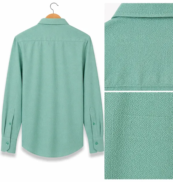 Men�s_Green_Full_Sleeve_Shirt_|_Cotton_Blend_|_Slim_Fit_|_Casual_&_Formal_Wear