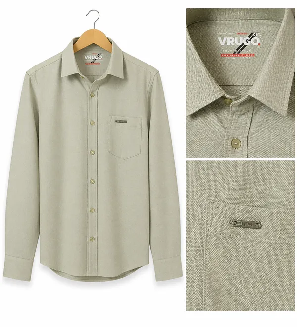 Men�s_Light_Green_Full_Sleeve_Shirt_|_Cotton_Blend_|_Slim_Fit_|_Casual_&_Formal_Wear