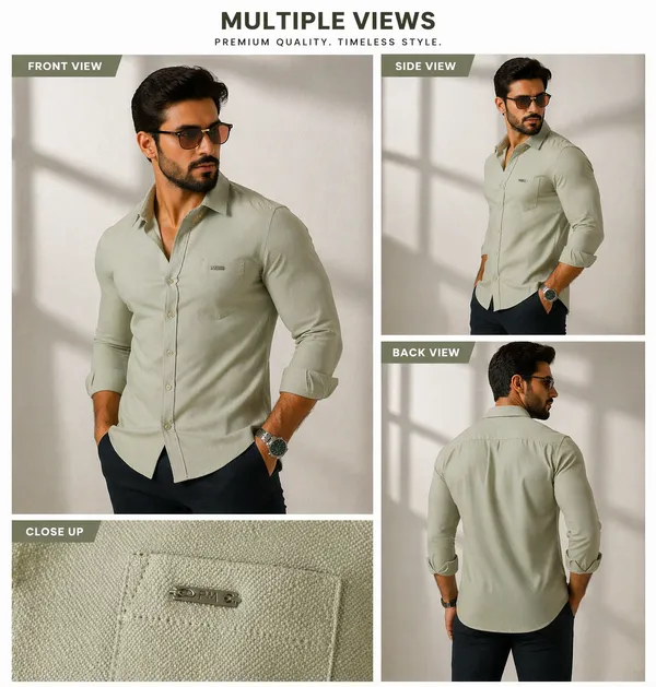 Men�s_Light_Green_Full_Sleeve_Shirt_|_Cotton_Blend_|_Slim_Fit_|_Casual_&_Formal_Wear