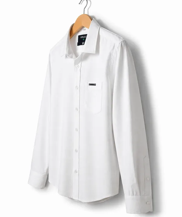 Men�s_White_Full_Sleeve_Shirt_|_Cotton_Blend_|_Slim_Fit_|_Casual_&_Formal_Wear