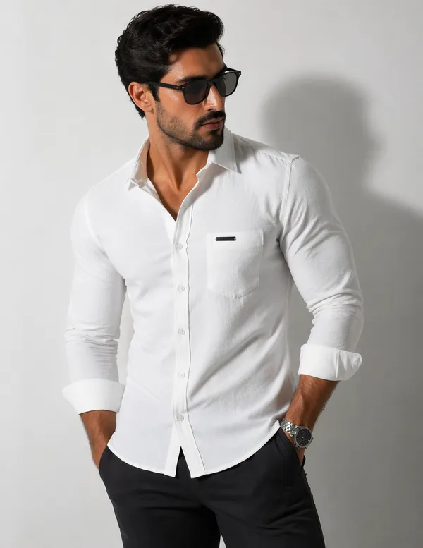 Men�s_White_Full_Sleeve_Shirt_|_Cotton_Blend_|_Slim_Fit_|_Casual_&_Formal_Wear