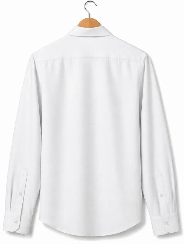 Men�s_White_Full_Sleeve_Shirt_|_Cotton_Blend_|_Slim_Fit_|_Casual_&_Formal_Wear