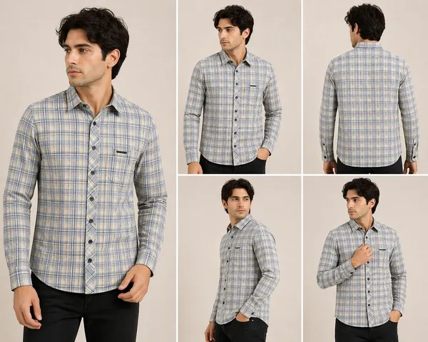 Men�s_Grey_Checkered_Full_Sleeve_Shirt_|_Multi-Color_Pattern_|_Cotton_Blend_|_Slim_Fit