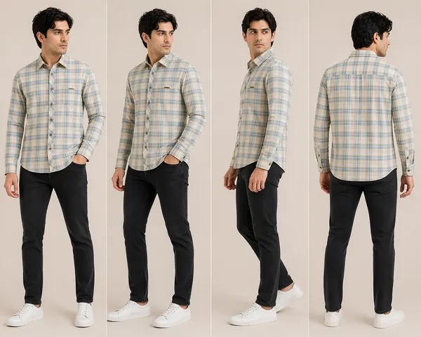 Men�s_Cream_Checkered_Full_Sleeve_Shirt_|_Multi-Color_Pattern_|_Cotton_Blend_|_Slim_Fit