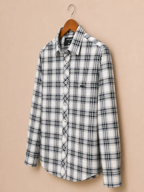 Men�s_Black_Checkered_Full_Sleeve_Shirt_|_Multi-Color_Pattern_|_Cotton_Blend_|_Slim_Fit