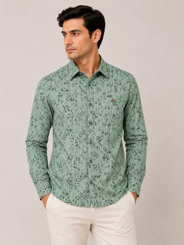 VRUGO_Men's_Sage_Green_Floral_Printed_Full_Sleeve_Casual_Shirt