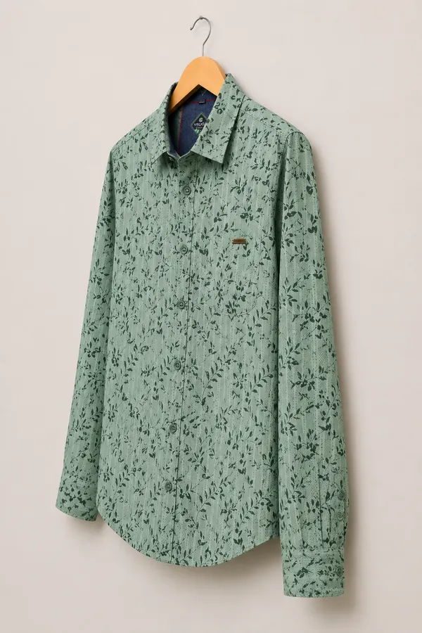 VRUGO_Men's_Sage_Green_Floral_Printed_Full_Sleeve_Casual_Shirt