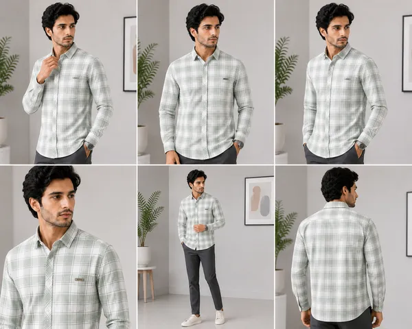 VRUGO_Men's_Sage_Green_Checked_Full_Sleeve_Casual_Shirt