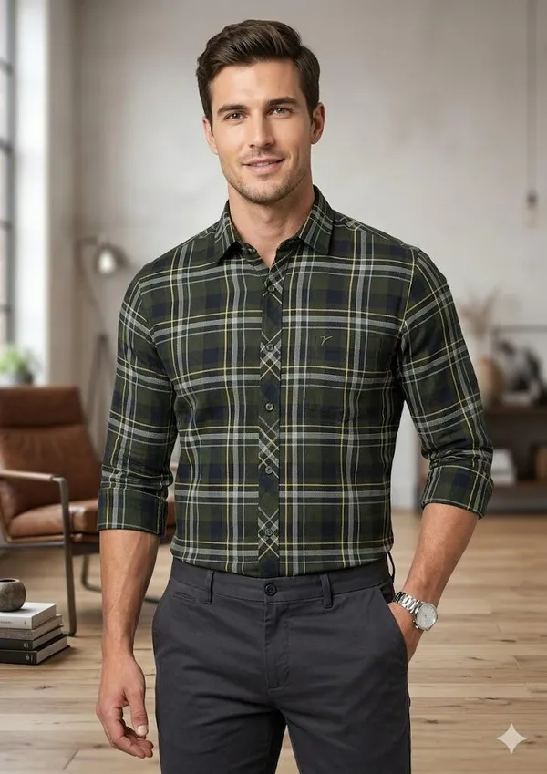 Mens_Plaid_Check_Full_Sleeve_Casual_Shirt