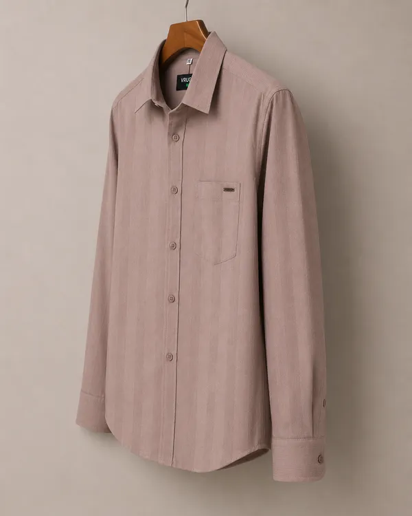 VRUGO_Men's_Dusty_Rose_Textured_Full_Sleeve_Shirt_|_Premium_Regular_Fit_Casual_&_Formal_Wear