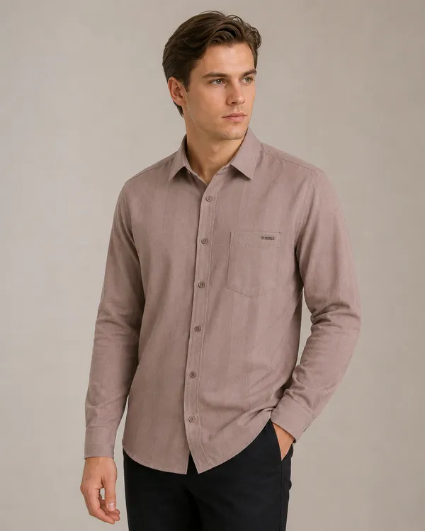 VRUGO_Men's_Dusty_Rose_Textured_Full_Sleeve_Shirt_|_Premium_Regular_Fit_Casual_&_Formal_Wear