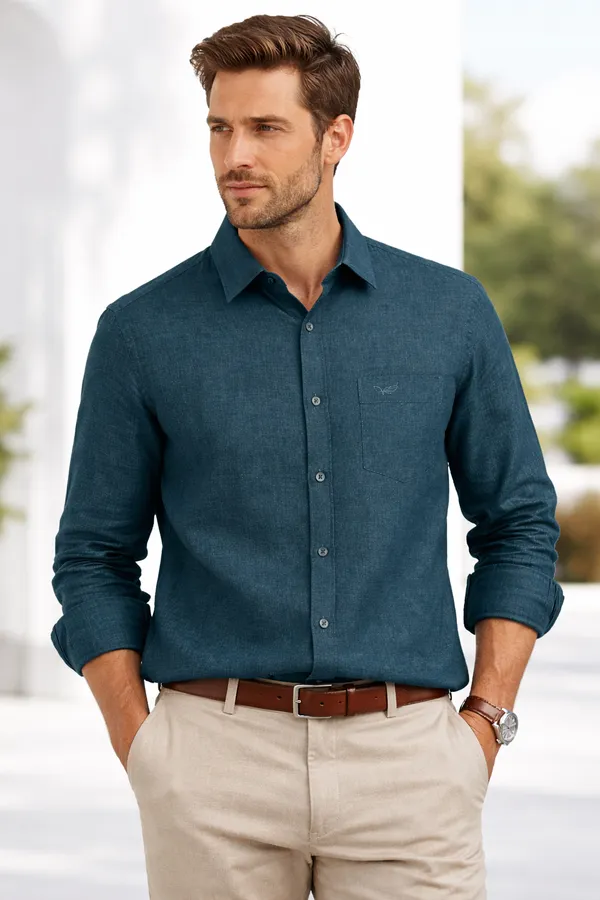 Mens_Linen_Full_Sleeve_Casual_Shirt_With_Chest_Pocket