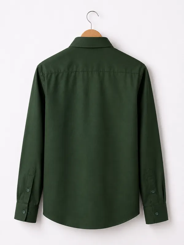 VRUGO_Men's_Olive_Green_Full_Sleeve_Formal_Shirt