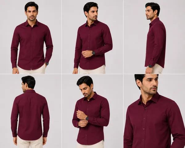 VRUGO_Men's_Maroon_Full_Sleeve_Formal_Shirt