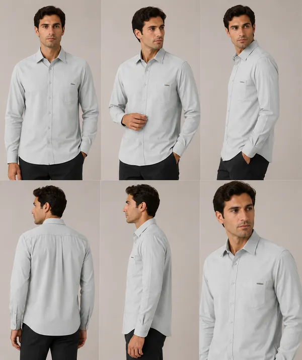 VRUGO_Men's_Ice_Grey_Textured_Full_Sleeve_Shirt_|_Premium_Regular_Fit_Casual_&_Formal_Wear