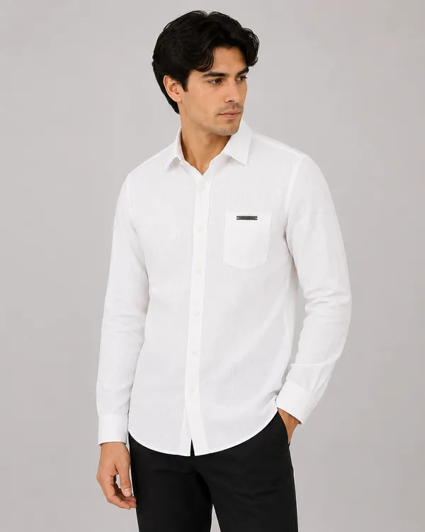 VRUGO_Men's_Classic_White_Full_Sleeve_Casual_Shirt