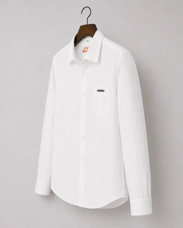 VRUGO_Men's_Classic_White_Full_Sleeve_Casual_Shirt